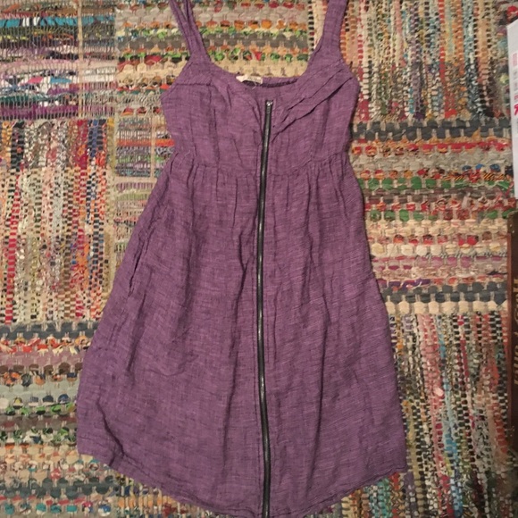 Purple zipper dress