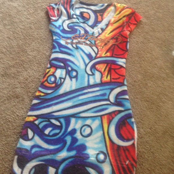 Colorful fitted ED HARDY dress