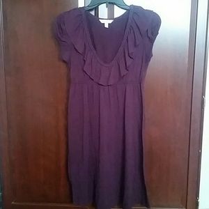 Purple Rope Neckline Dress