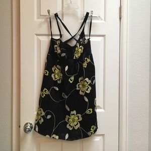 Inc Black print dress