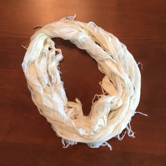 Distressed Cream scarf