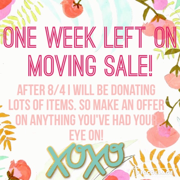 One week left on moving sale!