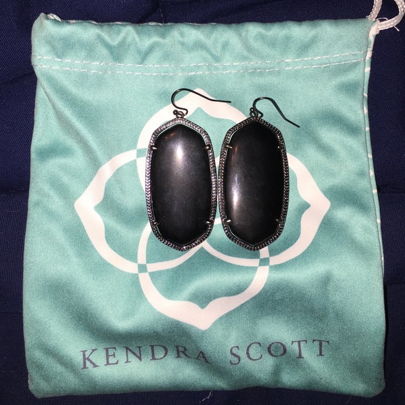 Black/gun metal Kendra Scott earrings