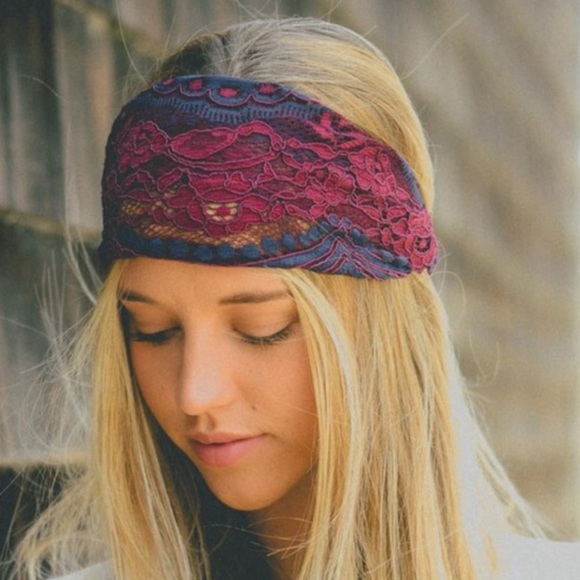 Bohochic Wide Lace Headband - Picture 2 of 3