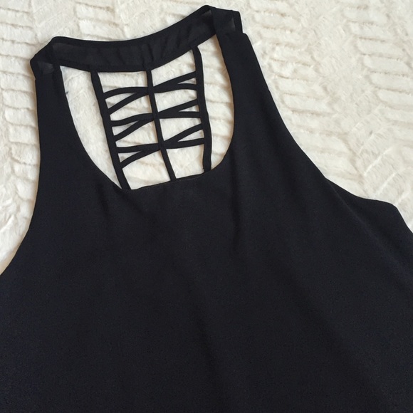 Francesca's Collections Dresses & Skirts - Francesca's Black Racerback Dress - High/Low