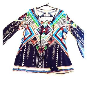 Open bell sleeve top