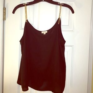 Black and gold dressy top size large