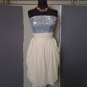 Silver and champagne dress