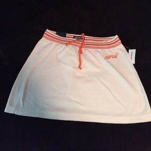 New white terry skirt