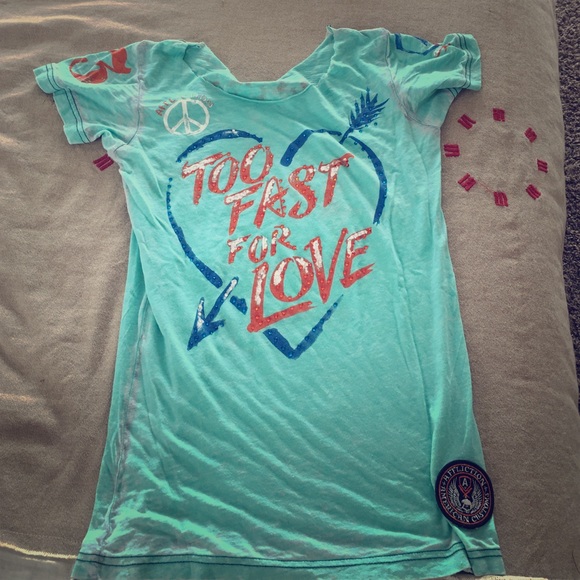 Affliction shirt Aqua