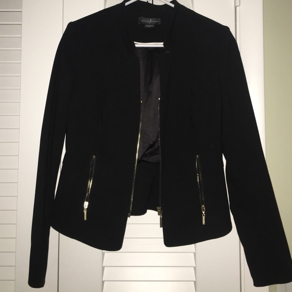 Guess Women's Marciano Black Jacket w/Gold Zippers