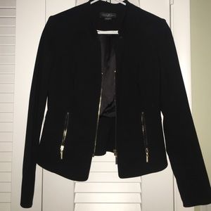 Guess Women's Marciano Black Jacket w/Gold Zippers
