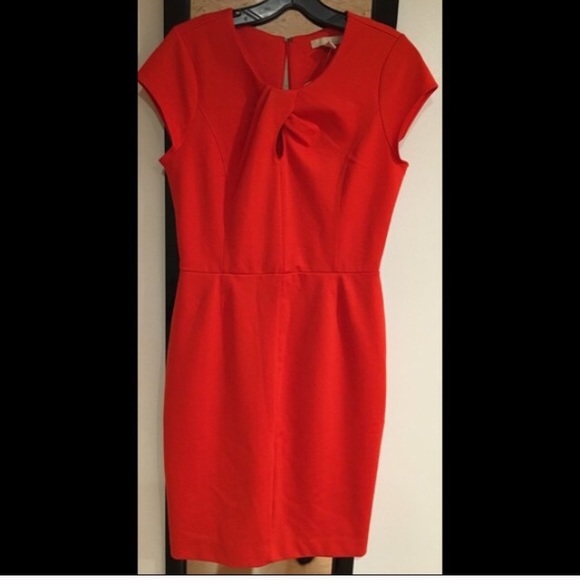 Orange Banana Republic work dress, Veep inspired