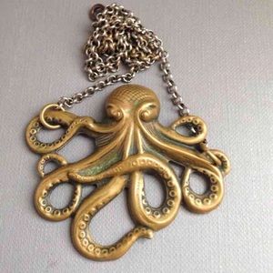Brass Octopus Necklace