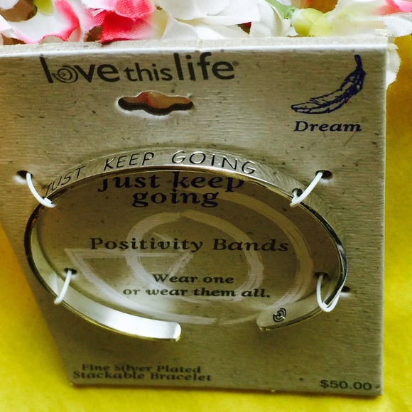 ๐ซSOLD๐ซ๐ Sterling Silver Positivity Cuff - Picture 2 of 3