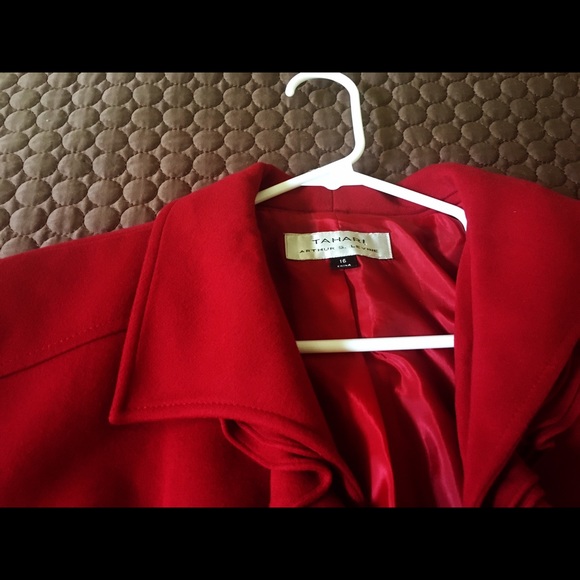 Tahari red jacket
