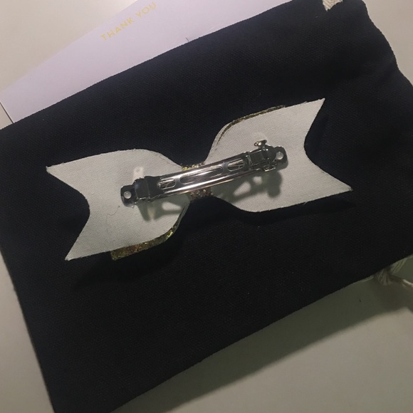 Gold Glittery Hair Bow - Picture 4 of 4