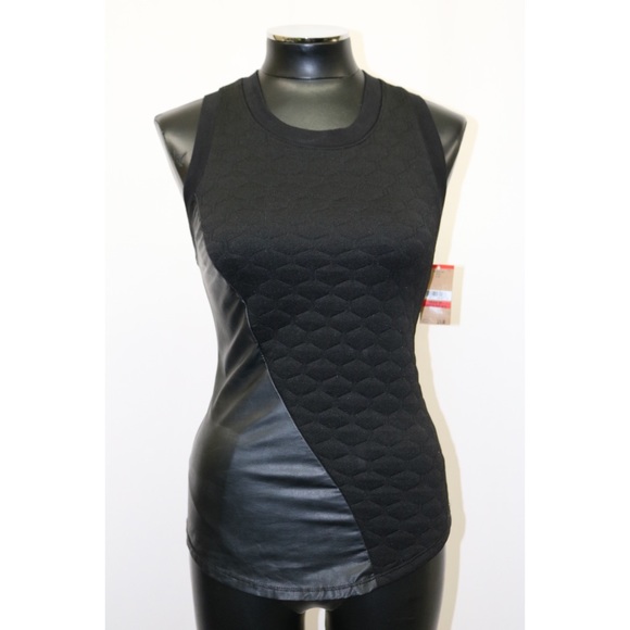 Rachel Rachel Roy Top Sleeveless Faux Leather
