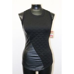 Rachel Rachel Roy Top Sleeveless Faux Leather