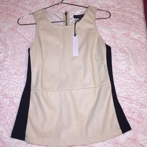 Sanctuary clothing cream leather top