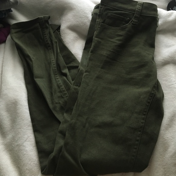 Military green jeans