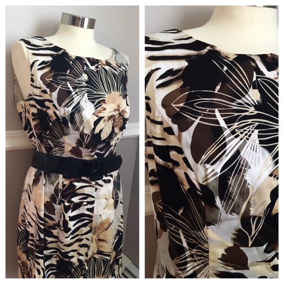 RELISTED Black & Brown Dress with Belt - Picture 2 of 4