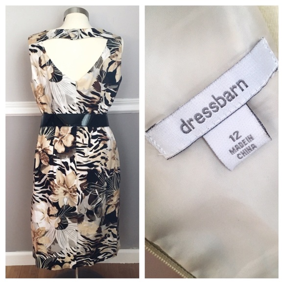 RELISTED Black & Brown Dress with Belt - Picture 4 of 4