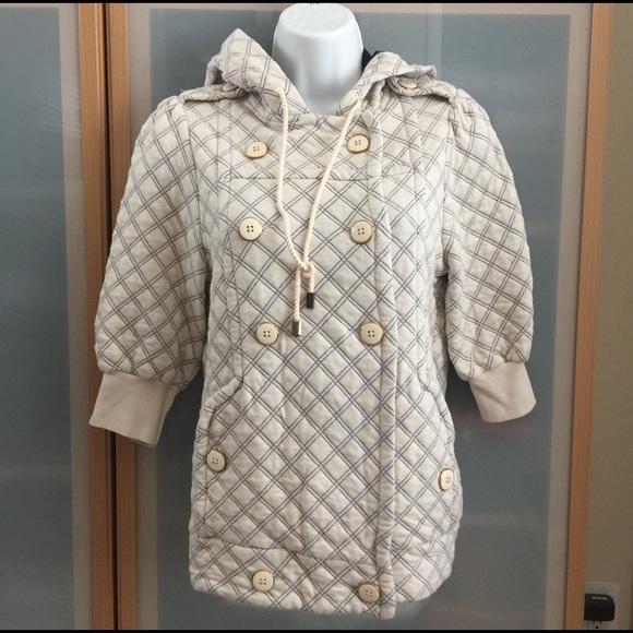 Marc by Marc Jacobs quilted hood sweatshirt ~ XS