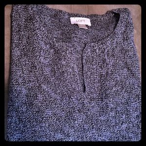 Loft tunic length blue sweater.