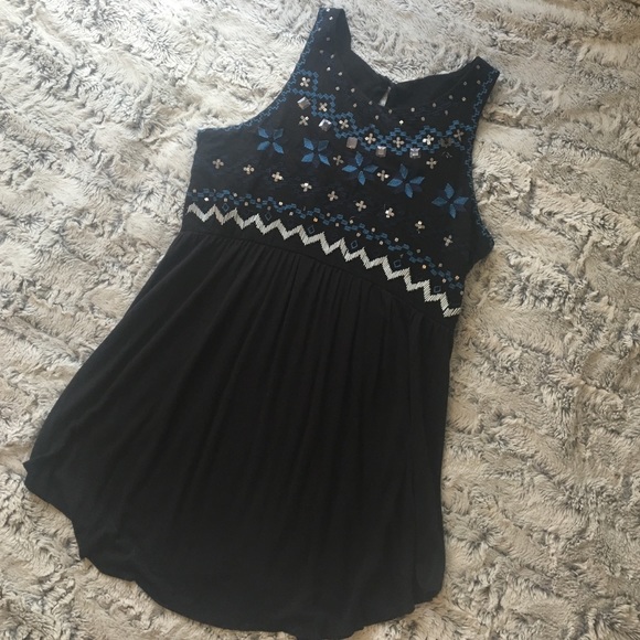 Free People Beaded Tunic Top