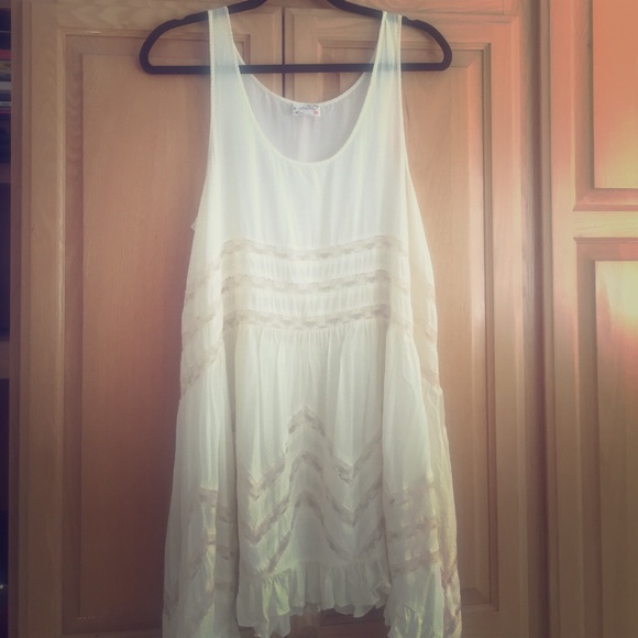 Free People Voile and Lace Trapeze Slip