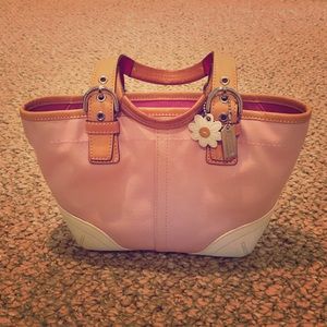 Pink Mini Coach Tote Bag
