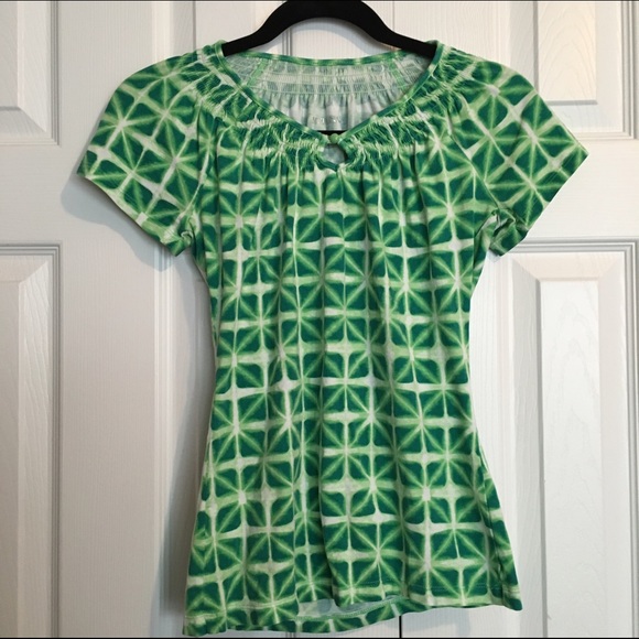 NWOT Green Merona tie dye top.