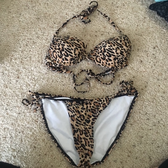 Cheetah print bathing suit