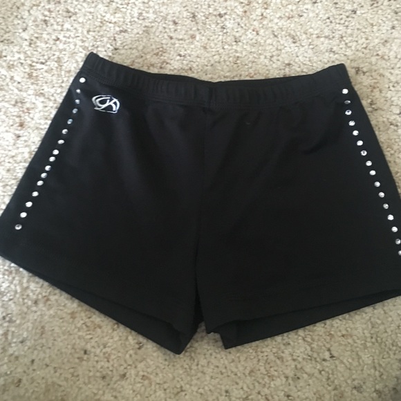 GK custom rhinestone shorts