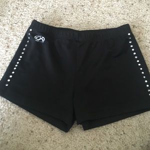 GK custom rhinestone shorts