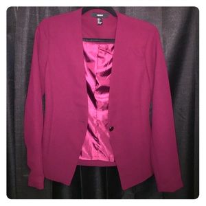 FOREVER 21 Blazer (Plum, Small)