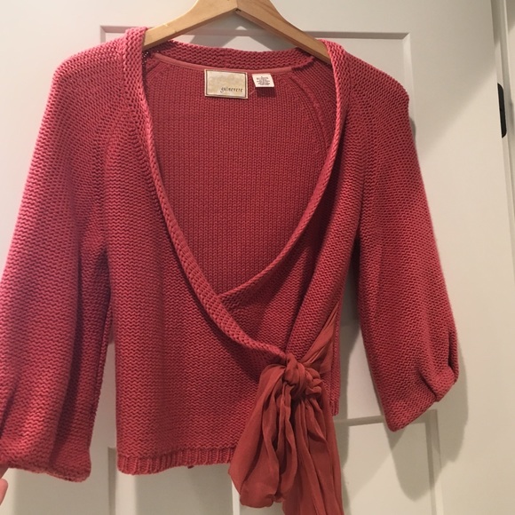 Knit crop top draped sweater