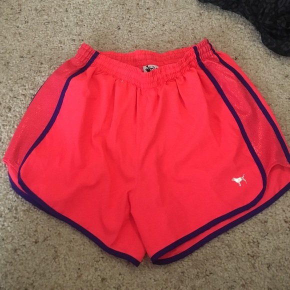 VS pink running shorts
