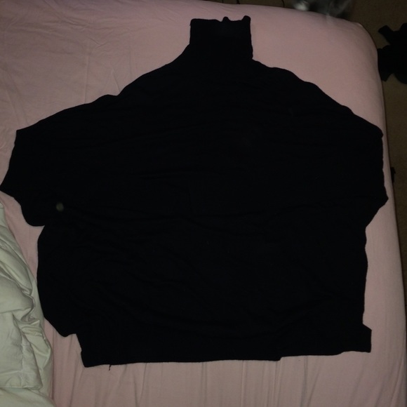 Trouve lightweight black turtleneck tunic