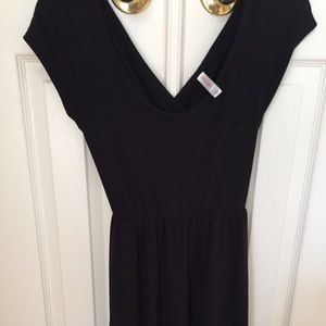 Little Black dress with Lower Black Cut-Out