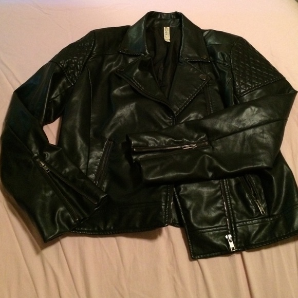 Mural faux leather jacket