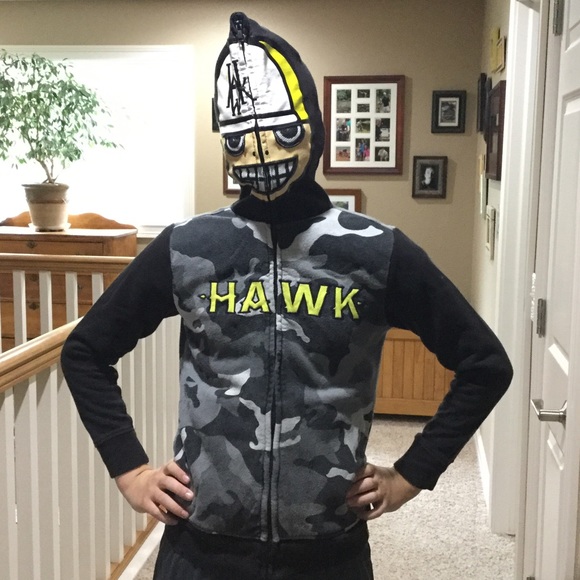 Hawk Skaters sweatshirt with face hood