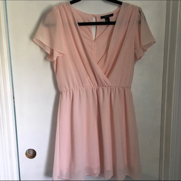 Baby Pink Shear Forever 21 Mini Dress