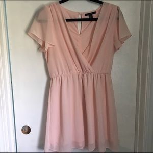 Baby Pink Shear Forever 21 Mini Dress