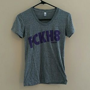 Gray FCKH8 T-shirt LGBTQ+