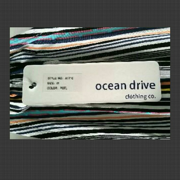 Ocean Drive tassel stripe halter neck tank M NWT - Picture 3 of 4