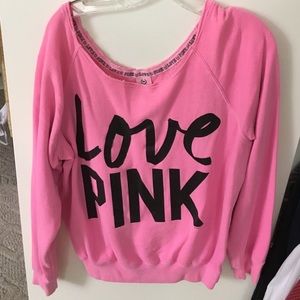 PINK Off the shoulder sweatshirt