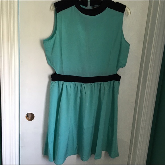 Turquoise Shear Knee Length Dress