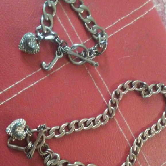 Juicy couture charm bracelet & necklace set